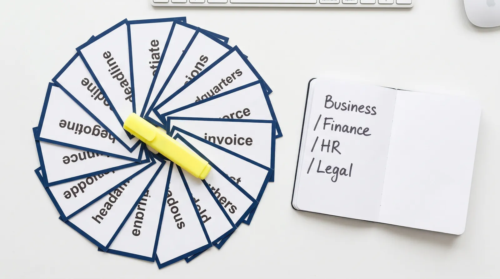 500 mots de vocabulaire TOEIC essentiels (liste complète 2026)