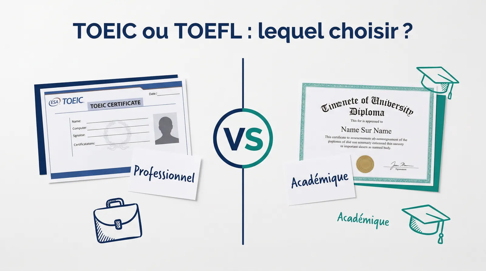 TOEIC ou TOEFL : lequel choisir ? (comparatif complet 2026)