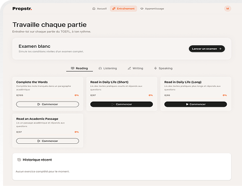 La plateforme de préparation Prepstr